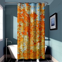 Yellow Rusty Metal Shower Curtain 36  X 72  (stall)  by trendistuff