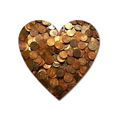 Us Coins Heart Magnet by trendistuff