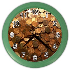 Us Coins Color Wall Clocks by trendistuff