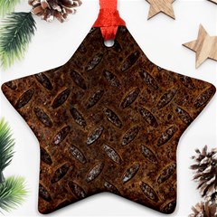 Rusty Metal Pattern Ornament (star)  by trendistuff