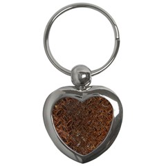 Rusty Metal Pattern Key Chains (heart)  by trendistuff