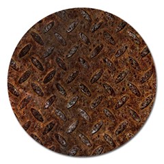 Rusty Metal Pattern Magnet 5  (round) by trendistuff