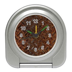 Rusty Metal Pattern Travel Alarm Clocks by trendistuff