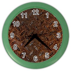 Rusty Metal Pattern Color Wall Clocks by trendistuff