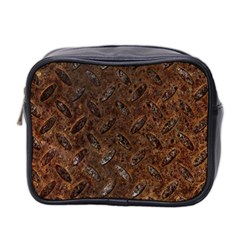 Rusty Metal Pattern Mini Toiletries Bag 2-side by trendistuff