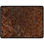 RUSTY METAL PATTERN Fleece Blanket (Large)  80 x60  Blanket Front