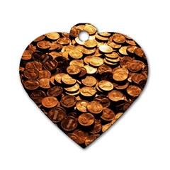 Pennies Dog Tag Heart (two Sides) by trendistuff