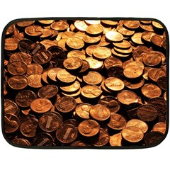 Pennies Double Sided Fleece Blanket (mini)  by trendistuff