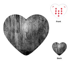 Grunge Metal Night Playing Cards (heart)  by trendistuff