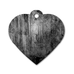 Grunge Metal Night Dog Tag Heart (two Sides) by trendistuff