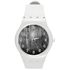 Grunge Metal Night Round Plastic Sport Watch (m) by trendistuff