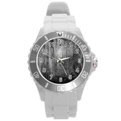 Grunge Metal Night Round Plastic Sport Watch (l) by trendistuff