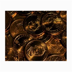 Gold Coins 2 Small Glasses Cloth by trendistuff