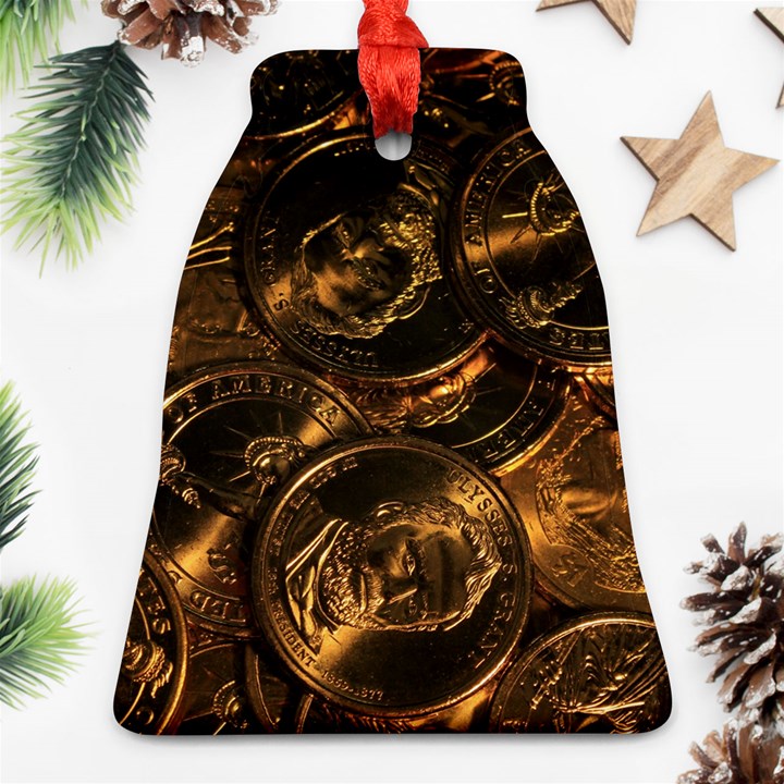 GOLD COINS 2 Ornament (Bell) 