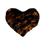 GOLD COINS 2 Standard 16  Premium Heart Shape Cushions Front