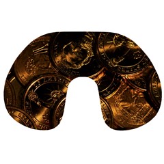 Gold Coins 2 Travel Neck Pillows by trendistuff