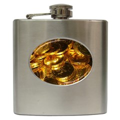 Gold Coins 1 Hip Flask (6 Oz) by trendistuff