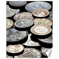 Foreign Coins Canvas 11  X 14  