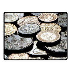 Foreign Coins Double Sided Fleece Blanket (small)  by trendistuff