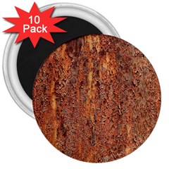 Flaky Rusting Metal 3  Magnets (10 Pack)  by trendistuff