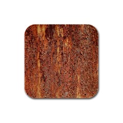 Flaky Rusting Metal Rubber Square Coaster (4 Pack)  by trendistuff