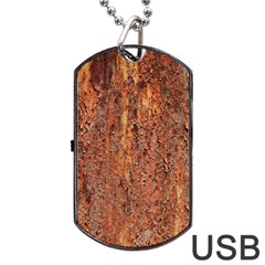 Flaky Rusting Metal Dog Tag Usb Flash (one Side) by trendistuff