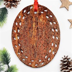 Flaky Rusting Metal Oval Filigree Ornament (2-side)  by trendistuff