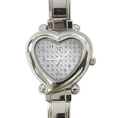 Diamond Plate Heart Italian Charm Watch by trendistuff