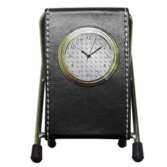 Diamond Plate Pen Holder Desk Clocks by trendistuff