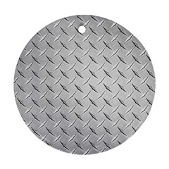 Diamond Plate Round Ornament (two Sides)  by trendistuff