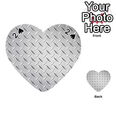 Diamond Plate Playing Cards 54 (heart)  by trendistuff