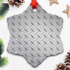 Diamond Plate Ornament (snowflake)  by trendistuff