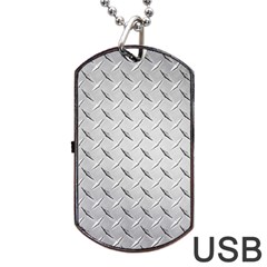 Diamond Plate Dog Tag Usb Flash (two Sides)  by trendistuff