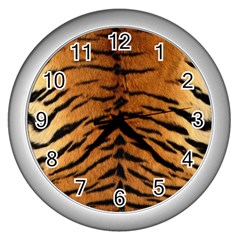 Tiger Fur Wall Clocks (silver)  by trendistuff