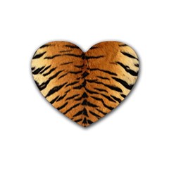 Tiger Fur Heart Coaster (4 Pack)  by trendistuff