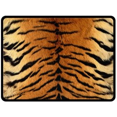 Tiger Fur Fleece Blanket (large)  by trendistuff