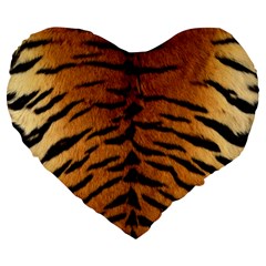 Tiger Fur Large 19  Premium Heart Shape Cushions by trendistuff