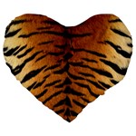 TIGER FUR Large 19  Premium Heart Shape Cushions Front