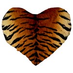 TIGER FUR Large 19  Premium Heart Shape Cushions Back