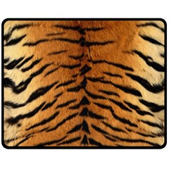 Tiger Fur Double Sided Fleece Blanket (medium)  by trendistuff