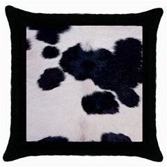 Spotted Cow Hide Throw Pillow Cases (black) by trendistuff