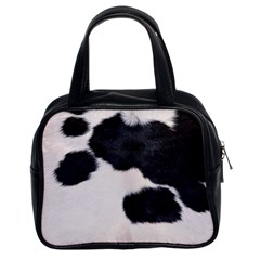 Spotted Cow Hide Classic Handbags (2 Sides) by trendistuff