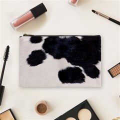 Spotted Cow Hide Cosmetic Bag (medium)  by trendistuff