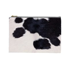 Spotted Cow Hide Cosmetic Bag (large)  by trendistuff