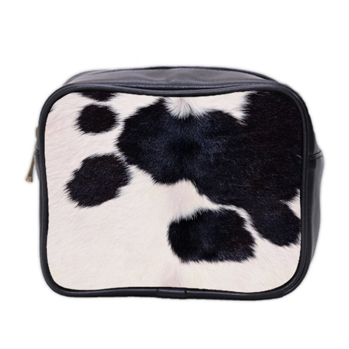 SPOTTED COW HIDE Mini Toiletries Bag 2-Side