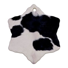 Spotted Cow Hide Ornament (snowflake)  by trendistuff