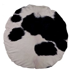 Spotted Cow Hide Large 18  Premium Round Cushions by trendistuff