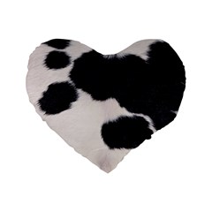 Spotted Cow Hide Standard 16  Premium Heart Shape Cushions by trendistuff