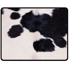 Spotted Cow Hide Double Sided Fleece Blanket (medium)  by trendistuff