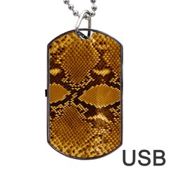 Snake Skin Dog Tag Usb Flash (one Side) by trendistuff